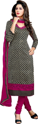 

Jiya Chanderi Self Design Salwar Suit Dupatta Material(Un-stitched), Beige;black;pink
