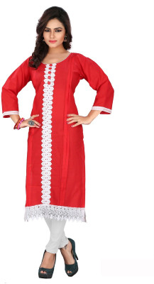 

Parishi Fashion Cotton Embroidered Kurti Fabric(Un-stitched), Multi color