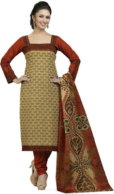 

Party Wear Dresses Cotton Printed Salwar Suit Dupatta Material(Un-stitched), Multicolor