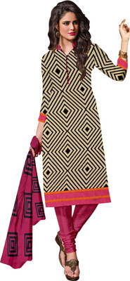 

Khushali Crepe Self Design, Printed Salwar Suit Dupatta Material(Un-stitched), Beige;black;pink