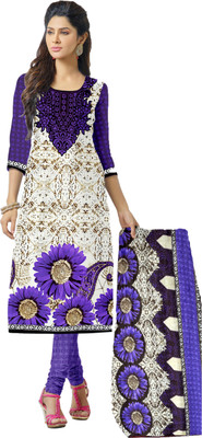 

Anshul Textile Crepe Printed Salwar Suit Dupatta Material(Un-stitched), Purple