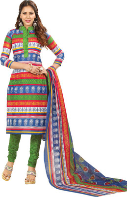 

Mathura Cotton Printed Salwar Suit Dupatta Material(Un-stitched), Multicolor