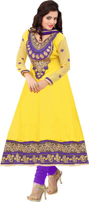 

Khushali Georgette Self Design, Embroidered Salwar Suit Dupatta Material(Un-stitched), Purple;yellow