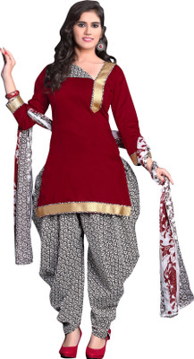 

Trendz Apparels Cotton Printed Salwar Suit Dupatta Material(Un-stitched), Maroon