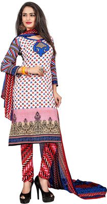 

Khushali Crepe Self Design, Printed Salwar Suit Dupatta Material(Un-stitched), Multicolor;white