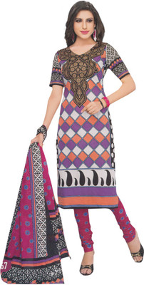 Giftsnfriends Cotton Printed Dress/Top Material(Un-stitched), Muticolor