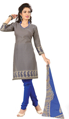 

Khushali Cotton Self Design, Printed Salwar Suit Dupatta Material(Un-stitched), Beige;blue;multicolor