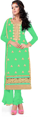 

Jiya Cotton Self Design, Embroidered, Embellished Salwar Suit Dupatta Material(Un-stitched), Light green