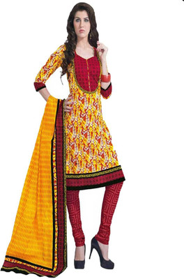 

Javuli Cotton Printed Dress/Top Material(Un-stitched), Yellow