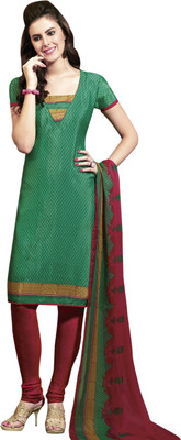 

Trendz Apparels Crepe Printed Salwar Suit Dupatta Material(Un-stitched), Green