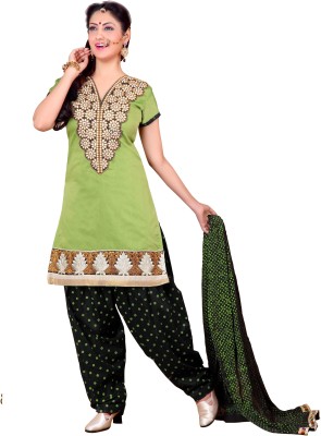 

Trendz Apparels Chanderi Embroidered Salwar Suit Dupatta Material(Un-stitched), Green