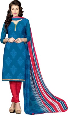 

Jiya Chanderi Self Design, Embroidered Salwar Suit Dupatta Material(Un-stitched), Blue;multicolor;red