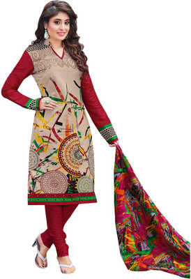 

Party Wear Dresses Cotton Printed Salwar Suit Dupatta Material(Un-stitched), Multicolor
