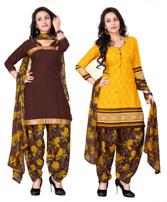 

Jiya Crepe Self Design, Printed Salwar Suit Dupatta Material(Un-stitched), Brown;multicolor;yellow
