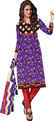 

Khushali Crepe Self Design, Printed Salwar Suit Dupatta Material(Un-stitched), Multicolor;purple;red