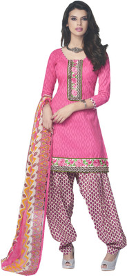 

Jiya Jacquard Self Design, Embroidered Salwar Suit Dupatta Material(Un-stitched), Multicolor;pink