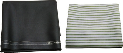 

Vimal Polyester Striped, Solid Shirt & Trouser Fabric(Un-stitched), Black;green