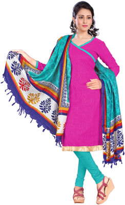 

Trendz Apparels Silk Solid, Printed Salwar Suit Dupatta Material(Un-stitched), Pink