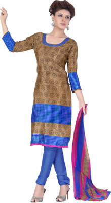 

Jiya Crepe Self Design, Printed Salwar Suit Dupatta Material(Un-stitched), Beige;multicolor