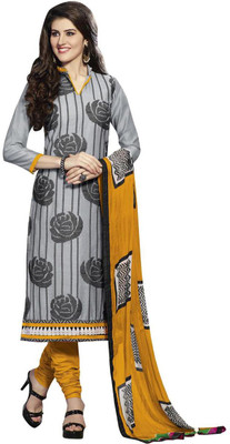 

Styliner Chanderi Self Design Salwar Suit Dupatta Material(Un-stitched), Grey