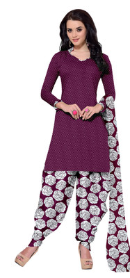 

Khushali Crepe Self Design, Printed Salwar Suit Dupatta Material(Un-stitched), Purple