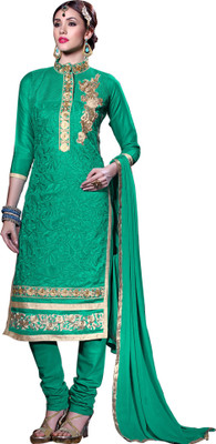 Saree Exotica Cotton Embroidered Salwar Suit Material(Un-stitched) Flipkart