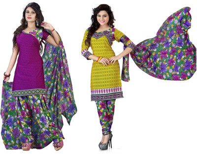 

Khushali Crepe Self Design, Printed Salwar Suit Dupatta Material(Un-stitched), Blue;green;multicolor;pink;yellow