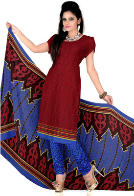 

Jiya Crepe Self Design, Printed Salwar Suit Dupatta Material(Un-stitched), Blue;maroon;multicolor