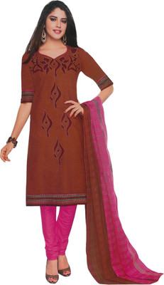 

Sinina Cotton Printed Salwar Suit Dupatta Material(Un-stitched), Multicolor