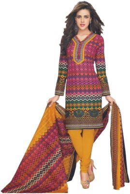 

Party Wear Dresses Cotton Printed Salwar Suit Dupatta Material(Un-stitched), Multicolor