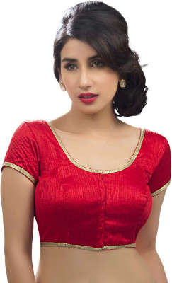 

Vandv Shop Silk Self Design Blouse Material(Un-stitched), Red