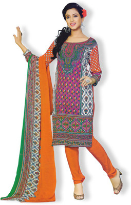 

Alolah Crepe Printed Salwar Suit Dupatta Material(Un-stitched), Multicolor