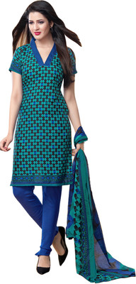 

Khushali Crepe Self Design, Printed Salwar Suit Dupatta Material(Un-stitched), Blue;multi;rama