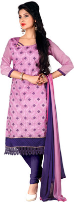 

Trendz Apparels Chanderi Embroidered Salwar Suit Dupatta Material(Un-stitched), Pink