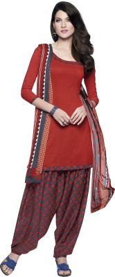 

Khushali Crepe Self Design, Printed Salwar Suit Dupatta Material(Un-stitched), Red