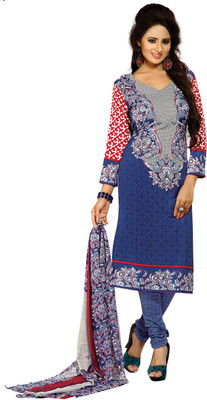

Khushali Crepe Self Design, Printed Salwar Suit Dupatta Material(Un-stitched), Blue;multicolor
