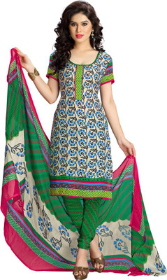

Parishi Fashion Georgette Floral Print Dress/Top Material(Un-stitched), Multi-color