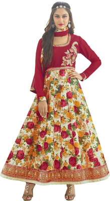 

Khushali Silk Self Design, Embroidered Salwar Suit Dupatta Material(Un-stitched), Multicolor;red