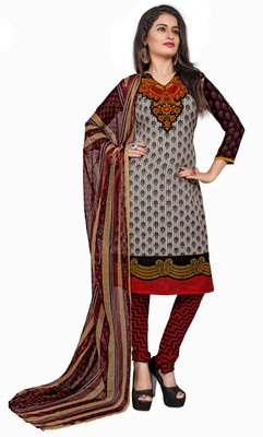 

Khushali Crepe Self Design, Printed Salwar Suit Dupatta Material(Un-stitched), Black;grey;multicolor;red