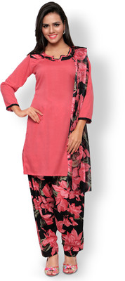 

Khushali Crepe Self Design, Printed Salwar Suit Dupatta Material(Un-stitched), Multicolor;pink