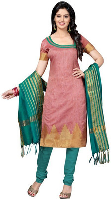 

Trendz Apparels Silk Printed Dress/Top Material(Un-stitched), Pink