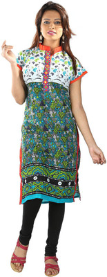 

Hawai Cotton Printed Kurti Fabric(Un-stitched), Multicolor