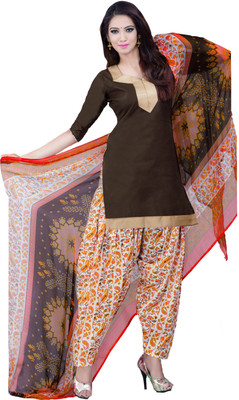 

Khushali Cotton Self Design, Printed Salwar Suit Dupatta Material(Un-stitched), Brown;multicolor