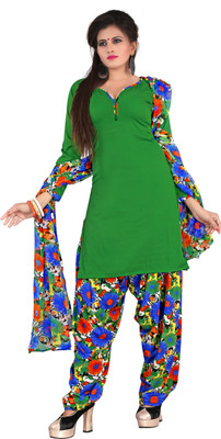 

Kanheyas Crepe Printed Salwar Suit Dupatta Material(Un-stitched), Multicolor