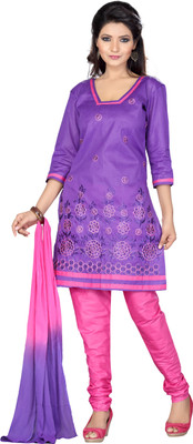 

Ishin Cotton Self Design Dress/Top Material(Un-stitched), Multicolor