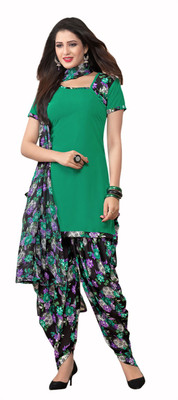 

Jiya Crepe Self Design, Printed Salwar Suit Dupatta Material(Un-stitched), Green