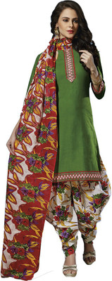 

Kundan Cotton Printed Salwar Suit Dupatta Material(Un-stitched), Multicolor