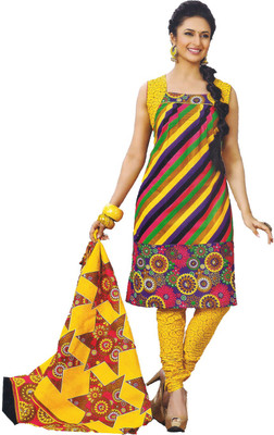 

Indian Wear Online Georgette Embroidered Semi-stitched Salwar Suit Dupatta Material, Yellow