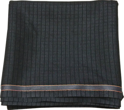 

Raymond Polyester Checkered Trouser Fabric(Un-stitched), Black