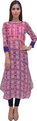 

ARYA The Design Gallery Georgette Printed Kurta Fabric(Un-stitched), Multi colored